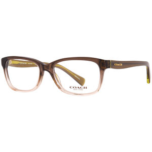 Coach HC6089 5400 Transparent Olive Brown Gradient Demo Lens 49mm Women's
